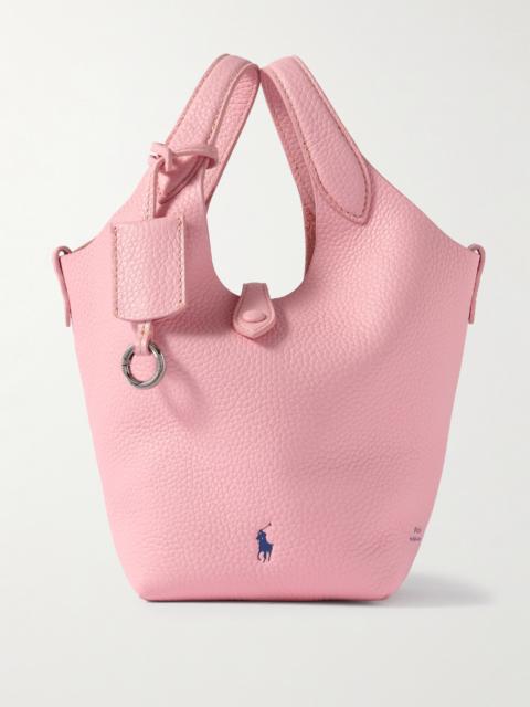 Polo Play Logo-embroidered Full-grain Leather Tote