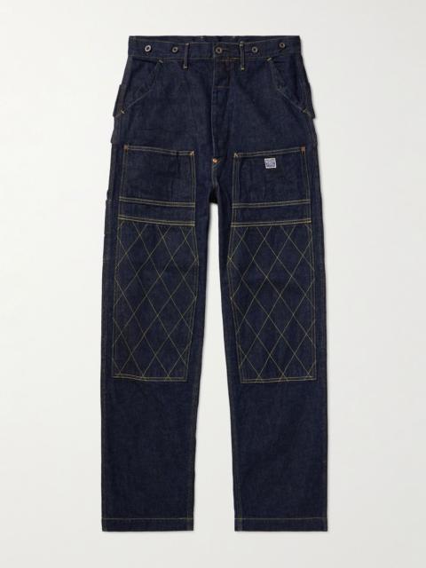 Lumber Straight-Leg Panelled Jeans Indigo