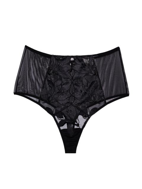 Lily Embroidery High Waist Thong