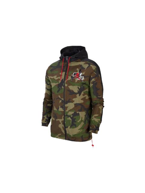 Jordan Jumpman Classics Camo Windbreaker Jacket Medium Olive