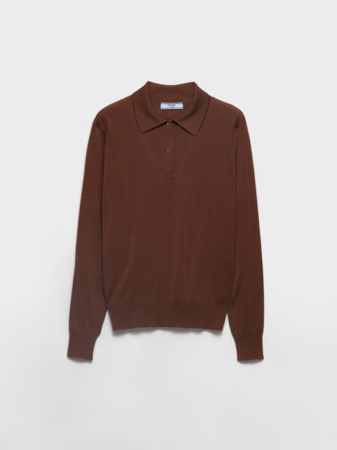 Cotton polo sweater