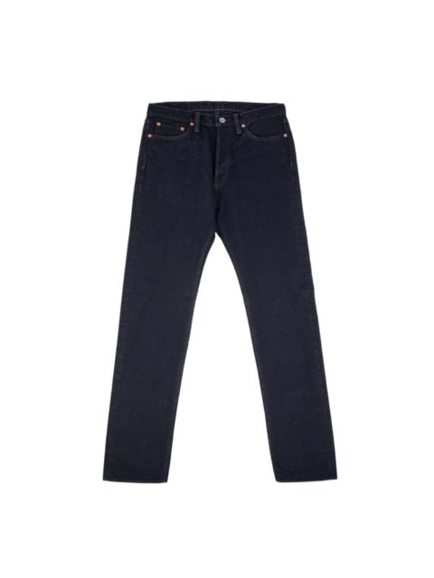 IH-888s-21od 21oz Selvedge Denim Medium/High Rise Tapered Cut Jeans Indigo Overdyed Black