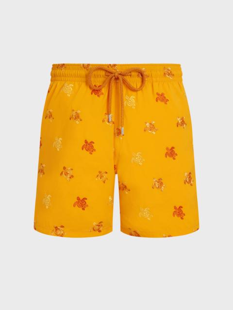 MEN EMBROIDERED SWIM TRUNKS MICRO TORTUES DIAGONALES - LIMITED EDITION