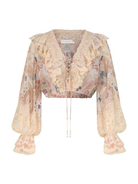 REBELLION LACE-UP BLOUSE