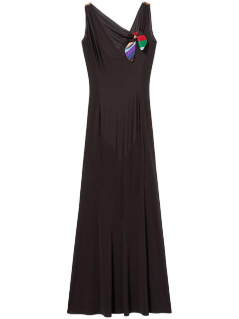 bow-detail maxi dress