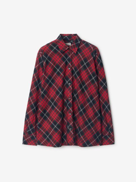 Relaxed Fit Check Cotton Flannel Shirt
