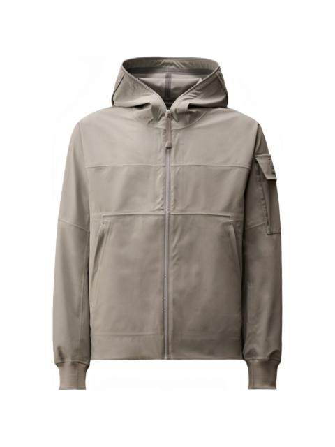 zip-up hooded jacket