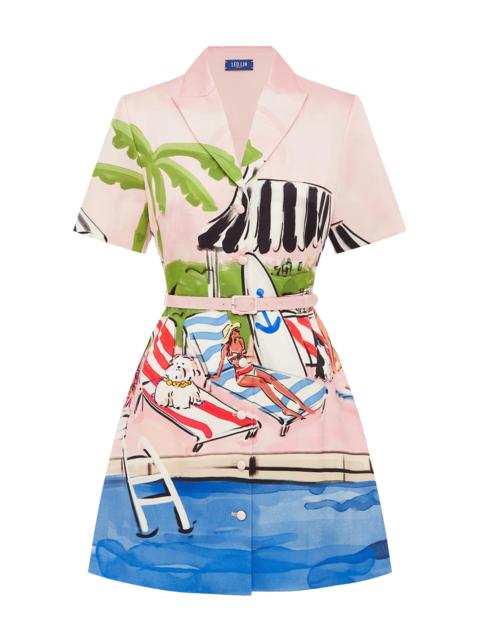 Brigitte Printed Cotton-Silk Mini Dress print
