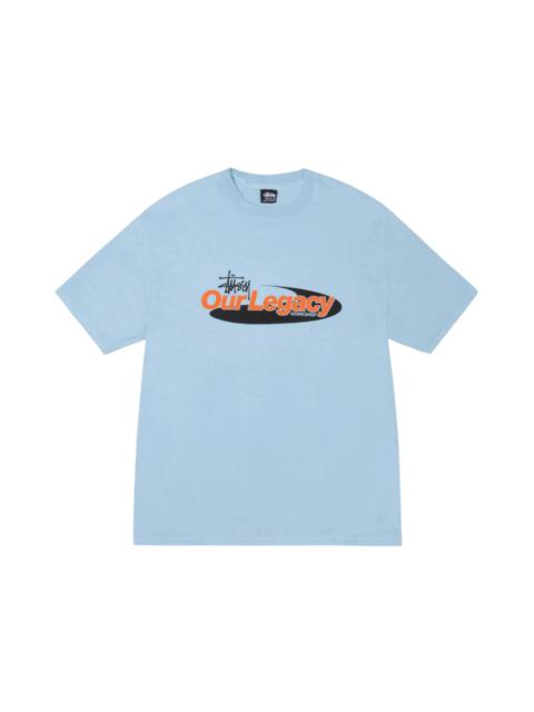 Stussy x Our Legacy Work Shop Swirl Pigment Dyed Tee Baby Blue