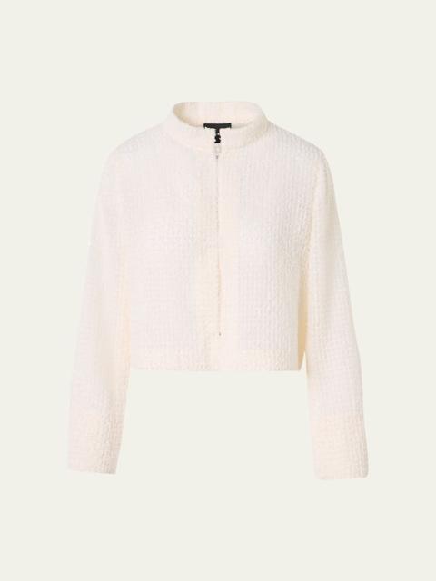 Hockney Fringed Techno Short Bolero Jacket