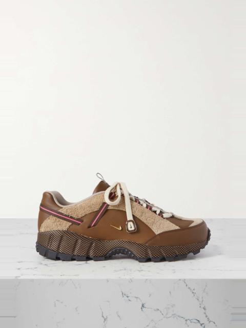 + Jacquemus Humara rubber-trimmed leather and suede sneakers