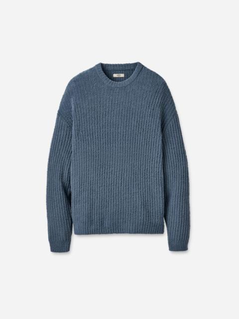 ® Men's Ryatt Crew Rib Polyester Tops in Dark Wave