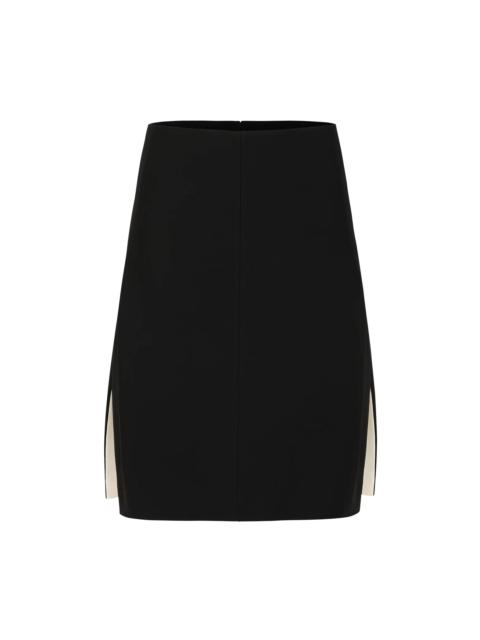 MOULDED SKIRT BLACK COTTON