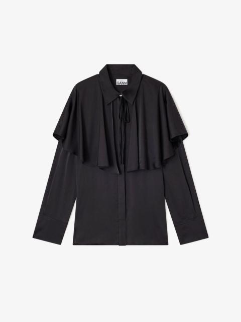 BLACK CIRCLE COLLAR SHIRT