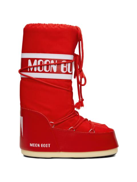 Red Icon Nylon Boots