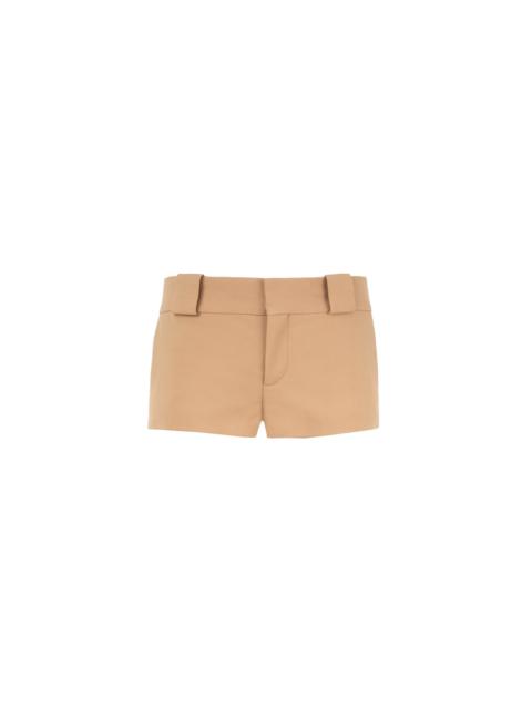 TAILORED MINI SHORTS IN WOOL GRAIN DE POUDRE