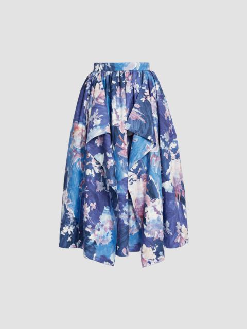 GATHERED MIDI SKIRT