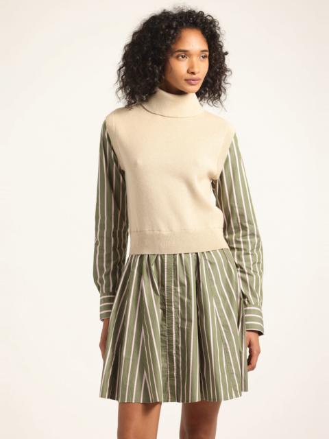 CRESSIDA MIXED MEDIA DRESS