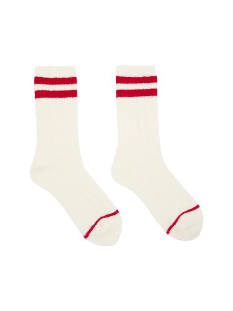 Off-White Striped Socks