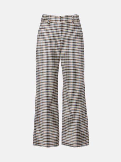 Michelle wool and cotton wide-leg pants