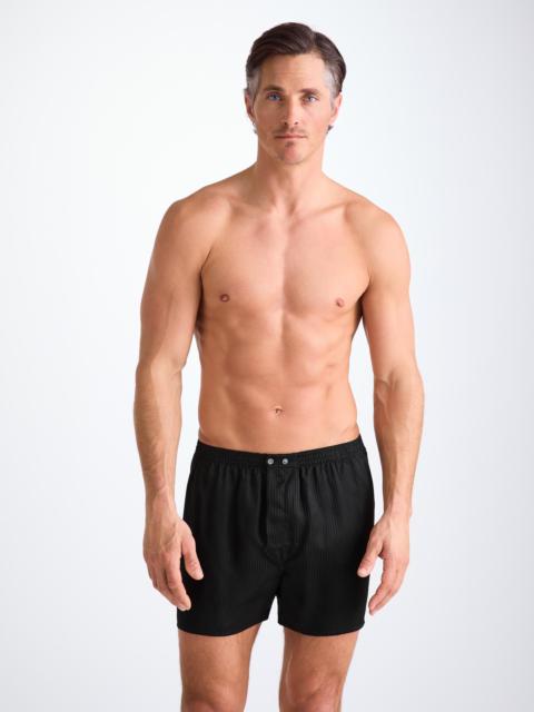 Men's Classic Fit Boxers Woburn Silk Satin Black