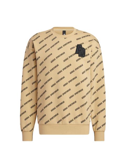adidas Monogram Sweatshirt 'Tan Black' IB2742