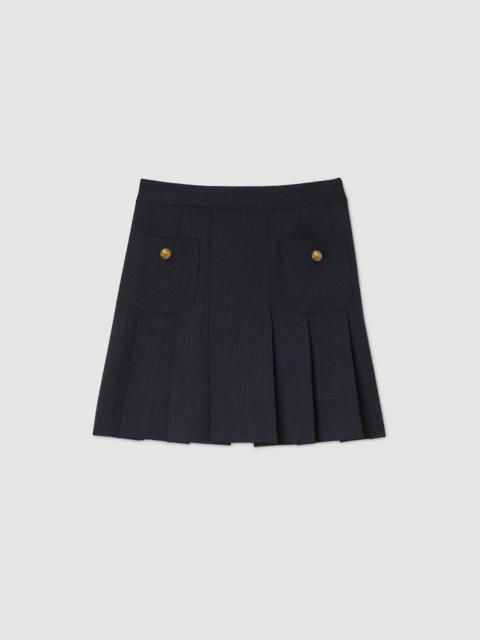 MINI STRIPED PLEATED SKIRT