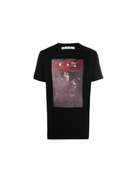 OFF-WHITE Slim Fit Caravaggio Painting T-shirt Black