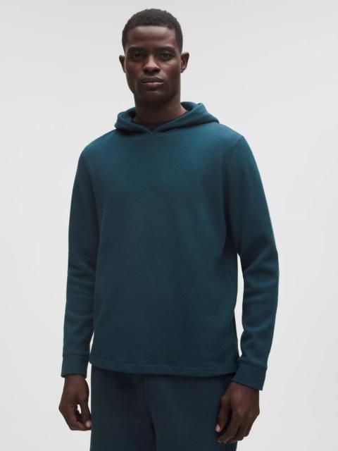 Cotton-Blend Waffle Knit Hoodie