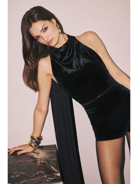 Stretch Velvet Mini Short