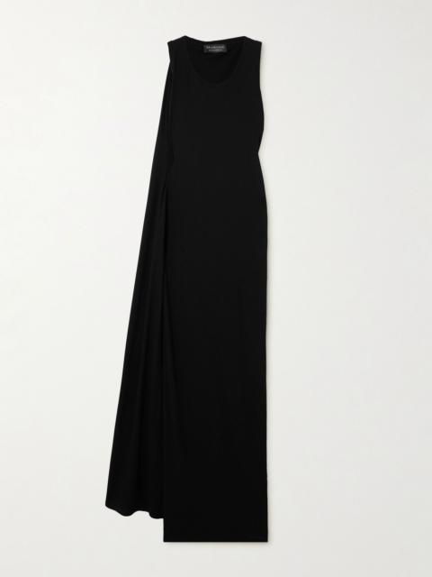 Stretch-jersey gown Black