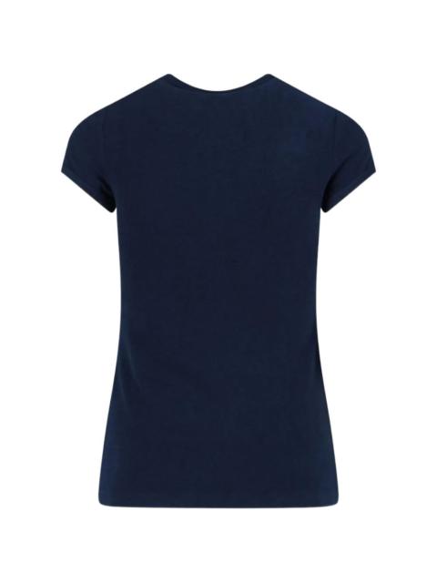 logo-embroidered T-shirt