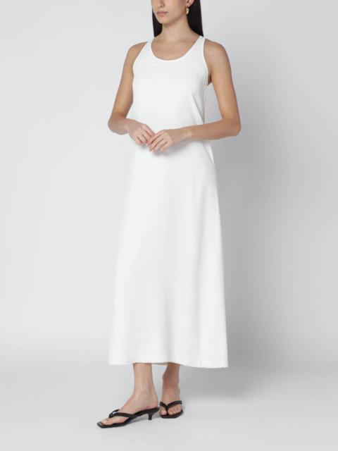 White sleeveless midi dress