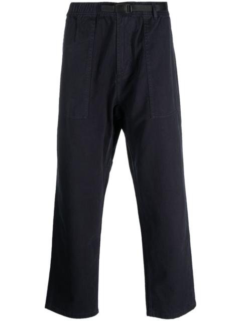 tapered-leg cotton trousers