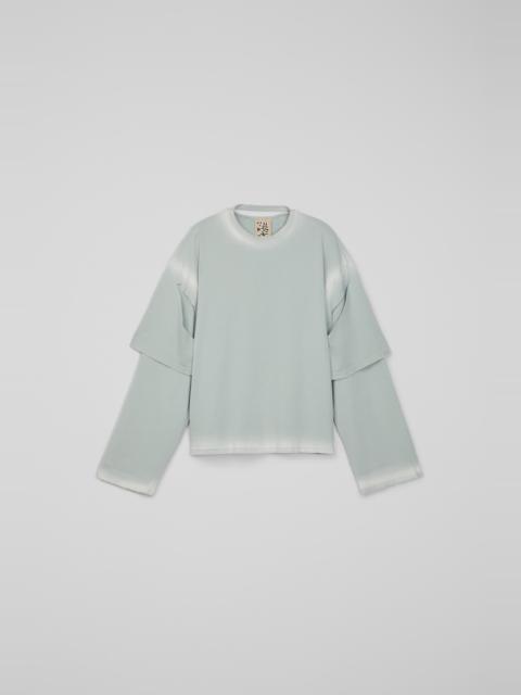 Faded gray organic cotton long sleeve T-Shirt