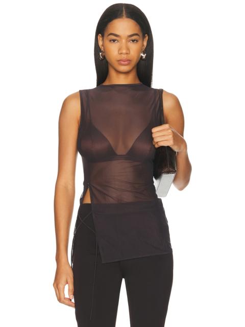 Sheer Sleeveless Top