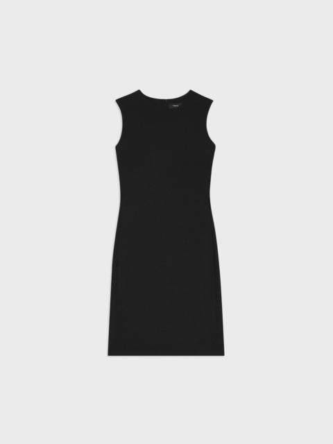 Sleeveless Fitted Dress in Good Wool