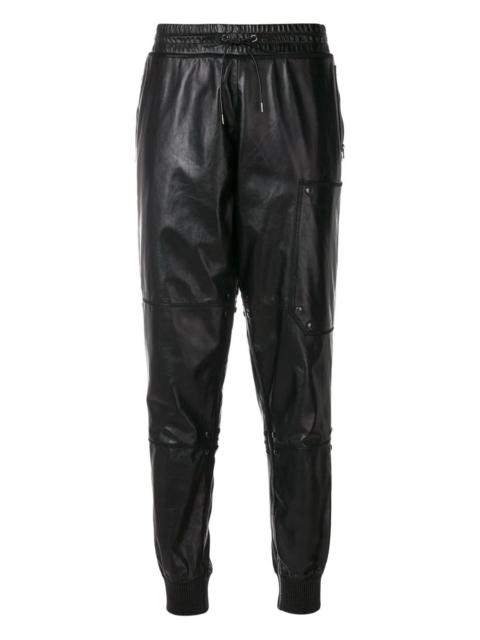 draped biker trousers