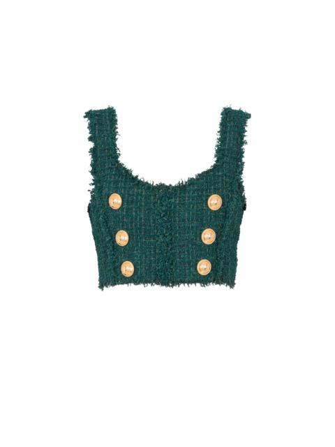 Tweed crop top