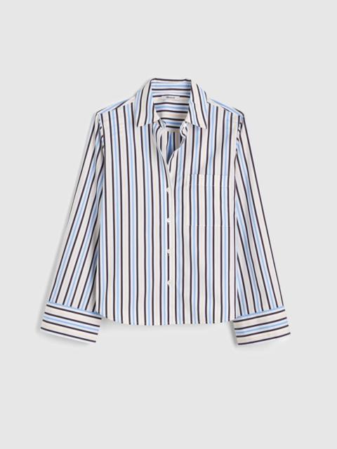 The Signature Y-Neck Shirt in Poplin