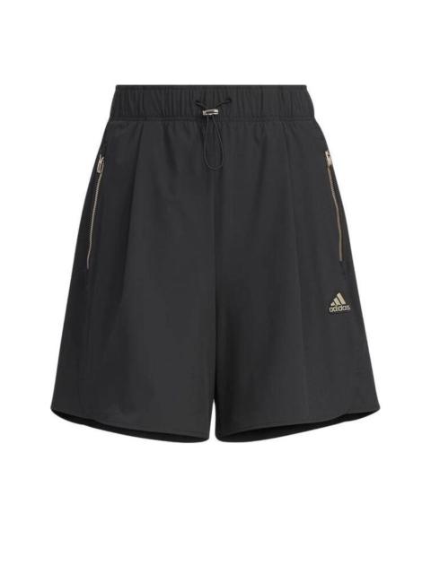 (WMNS) adidas Modern Tech Shorts Asia Sizing 'Black Yellow' JI9801