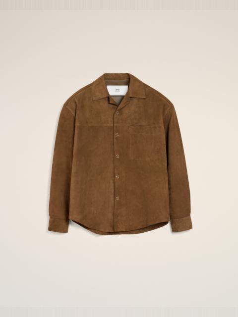 BROWN LEATHER OVERSHIRT