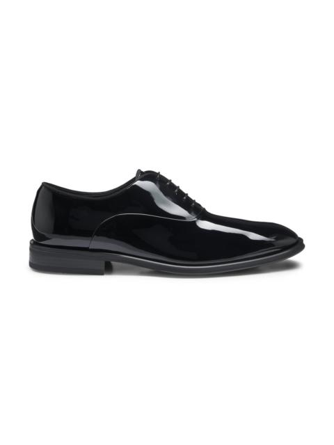 OXFORD SHOES IN TEXTURED PATENT LEATHER