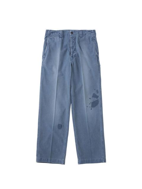 WIDE CHINO PANTS CRASH INDIGO