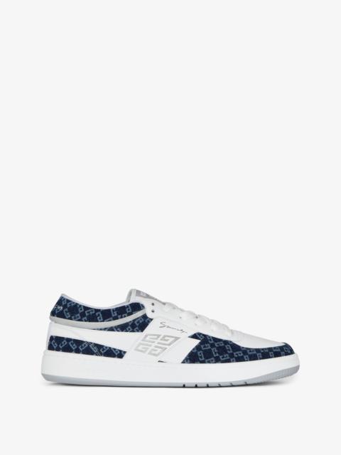 G MOVE SNEAKERS IN MIXED LEATHERS AND DENIM MONOGRAM 72
