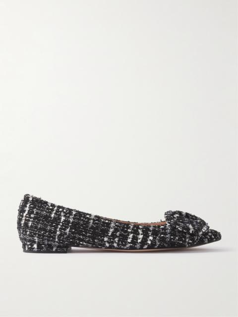 Venezia Bouclé-tweed Point-toe Flats