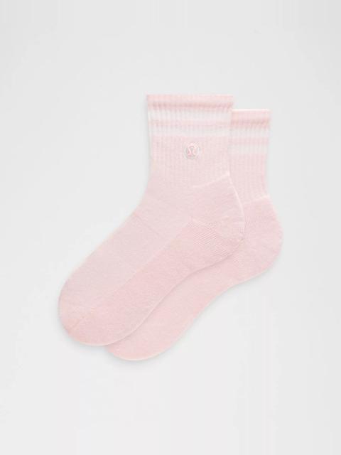 Unisex Daily Essential Quarter Socks *Stripe
