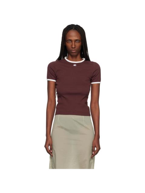 Burgundy Signature Contrast T-shirt