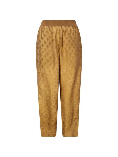 geometric-pattern trousers