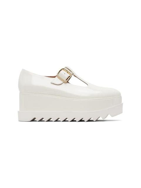 White Elyse T-Bar Platform Mary Jane Derbys